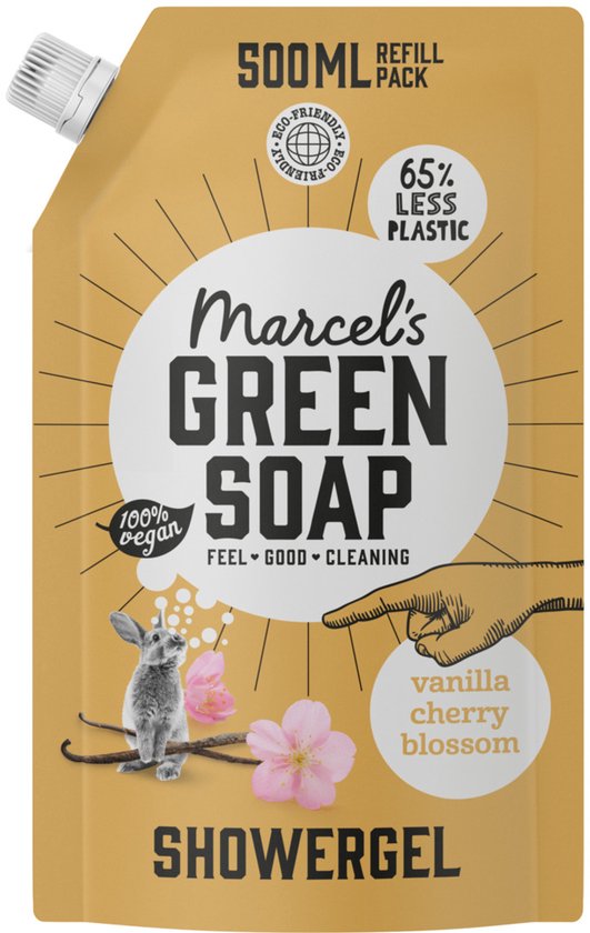 Marcel's Green Soap Shower Gel Refill - Vanille & Kersenbloesem - 500ml