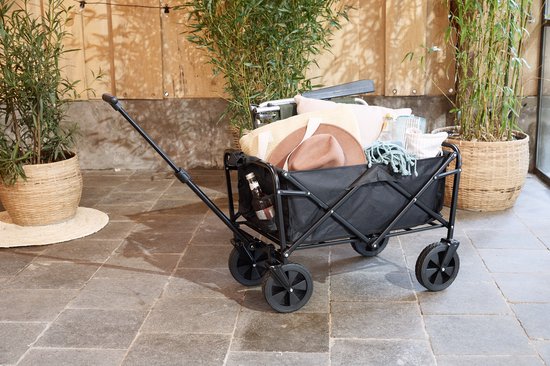 909 Outdoor Bolderkar - Opvouwbaar - Max laadvermogen 80 KG - 75x46x91cm - Zwart