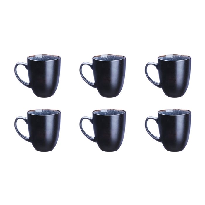 bjorn Luxe Mok-Set ‘Iris’ – 6 Stuks (40cl) – Stijlvol Blauw Nacht – Perfect voor Koffie, Thee & Cappuccino