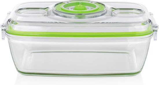 Princess 492985 Vershoudbakjes - Vacuüm Sealer Set – 2 glazen oven- en vershoudschalen met twee kunststof deksels - Elektrische vacuümpomp