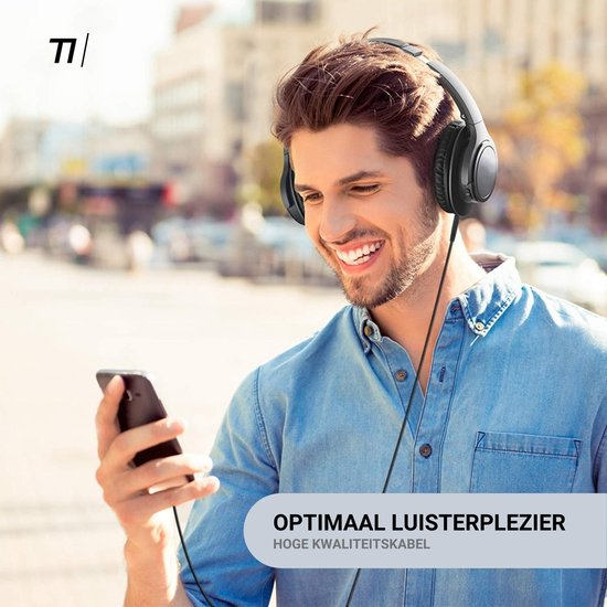 TIKKENS® Audio Kabel - 2.5mm Jack naar 3.5mm Jack - Zwart - 1.35m - Aux - Microfoon - Geschikt voor Bose Quietcomfort 25/35, Apple - On-ear Koptelefoon - Verleng Snoer