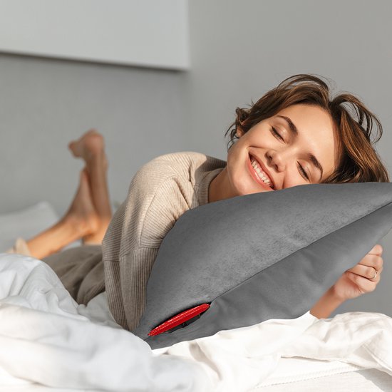 Auronic Warmtekussen – Draadloos & Oplaadbaar met Infrarood – 10.000 mAh – 45 x 60 cm – Grijs