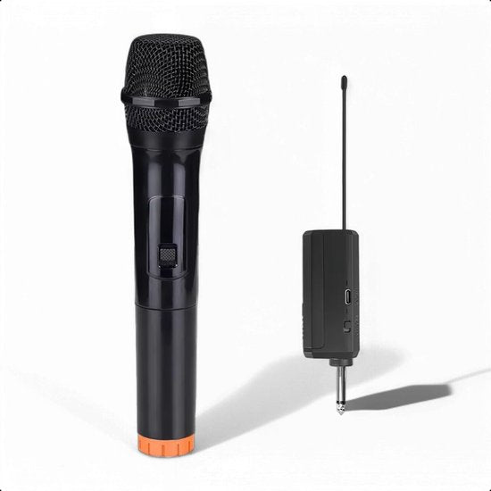 Tech Essentials® Draadloze Microfoonset - 2.4Ghz - USB-C Ontvanger - Plug & Play | Karaoke - Studio - 3.5-6.3mm Jack - ASMR - Geschikt Voor Partybox