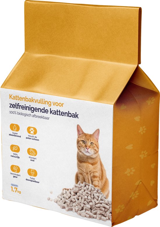 Kattenbakvulling - 9L- Automatische kattenbakgrind- Klontvormend - 100% Natuurlijk