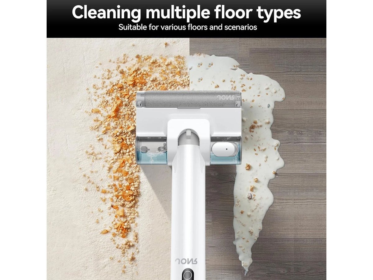 JONR S20 Pro Wet & Dry Stofzuiger Met Basisstation – 180° Platliggend Design – Natte En Droge Vloerreiniger – Wit