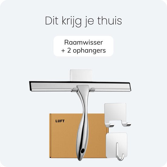 Vloertrekker Badkamer - incl. zelfklevende haak - Makkelijk opbergen - Geen strepen - Douchewisser - Ramenwisser - Luft