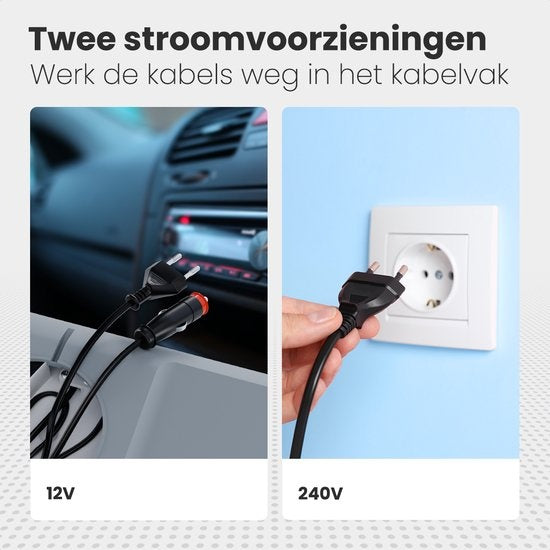 Auronic Elektrische Koelbox - Coolbox - 40L - 12V en 240V - Grijs