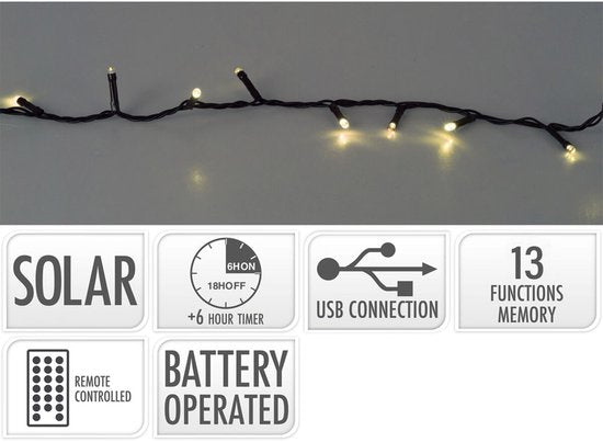 LED-lichtkrans Lifetime Warm wit 20 m Zon