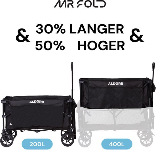 Mr Fold Bolderkar – XXL – Opvouwbaar – 400L – Groen