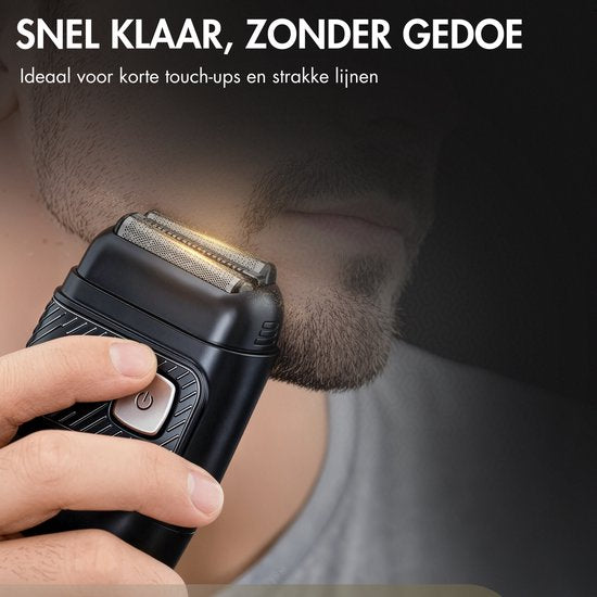 Sansbeauté® Foliescheermes Dubbel Mes - Scheerapparaat Mannen - Elektrisch Scheerapparaat - Hoofd Kaal Scheren - Fade