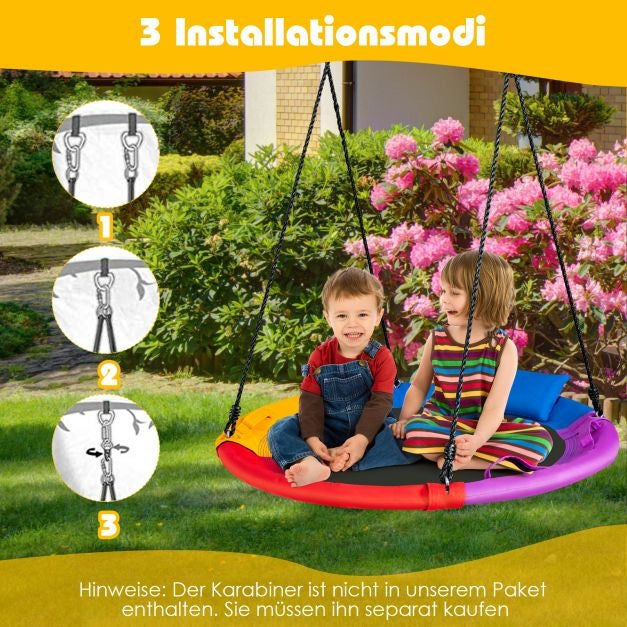 Coast Nestschommel Ronde Kinderschommel Verstelbaar - 100/160 cm - Kleurrijk