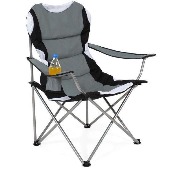 Tectake Stoel Basic Campingstoel - Opklapbaar - Grijs/Zwart