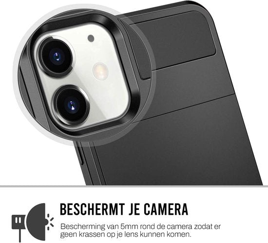 Telefoonhoesje Geschikt voor Iphone 14 Hoesje Met Pasjeshouder En Screenprotector Beschermglas