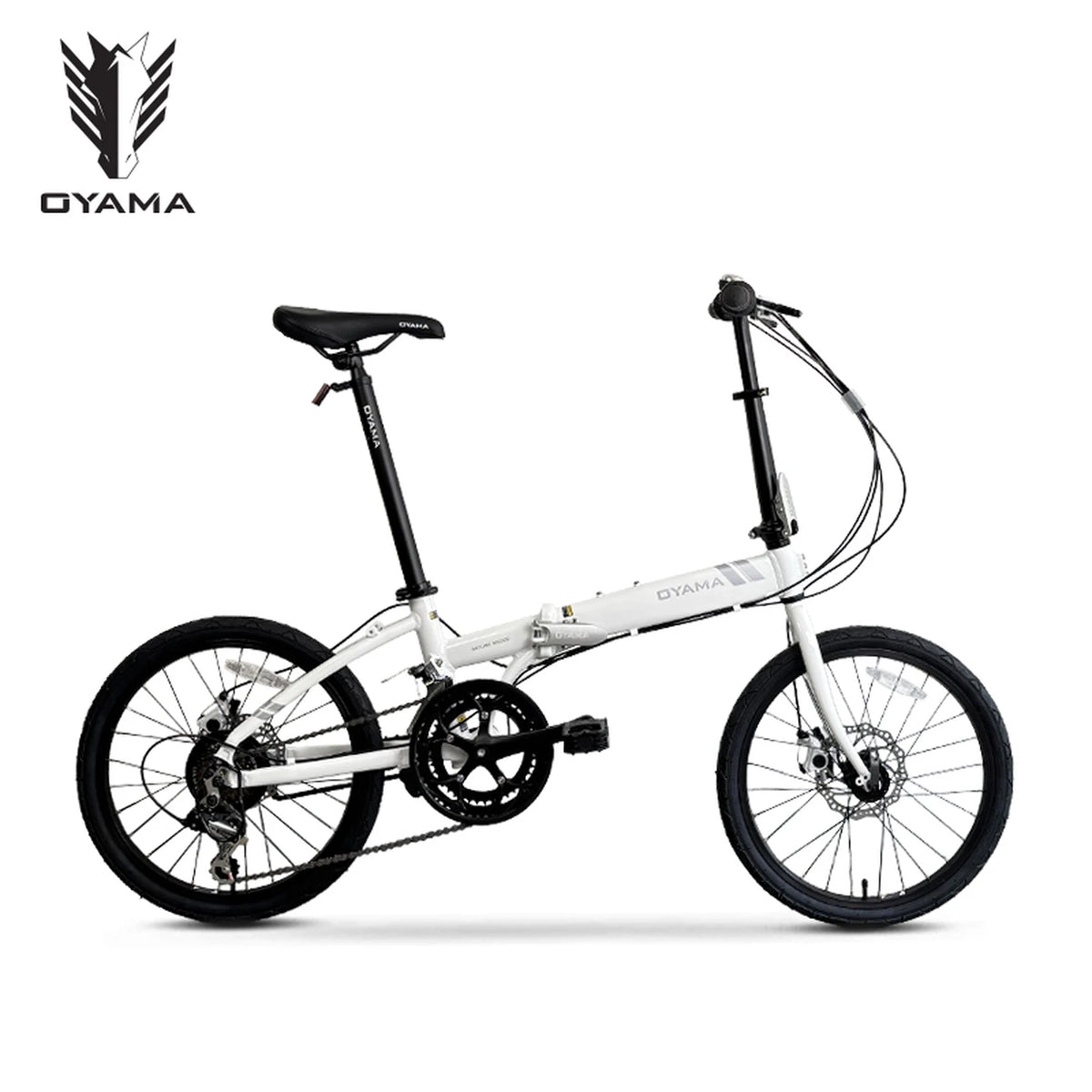 OYAMA 500 Vouwfiets 20 inch - Aluminiumlegering - Wit - Lichtgewicht en Compact