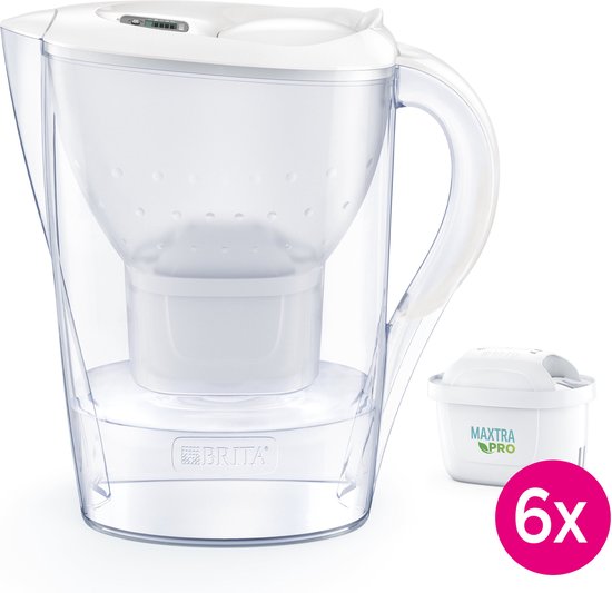BRITA Waterfilterkan Marella Cool - 2,4L Wit - Incl. 3 MAXTRA PRO Pure Performance Waterfilterpatronen - Voordeelverpakking