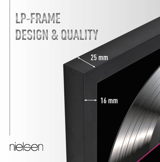 VDD - LP Wissellijst - Wissellijst - LP frame - LP lijst - lijst voor 2 LP platen - Wissellijst zwart