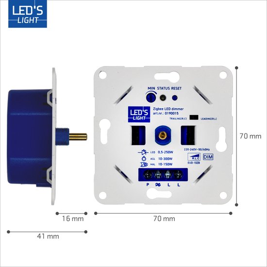 LED's Light Zigbee Smart Universele LED-dimmer 300VA bedienbaar met telefoon
