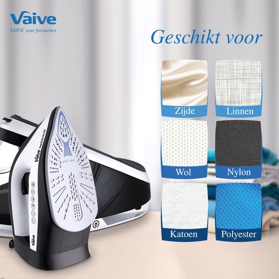 VAIVE PowerStation Max 3100 Stoomstrijkijzer met Stoomgenerator - 3100W - 1,5 L Watertank