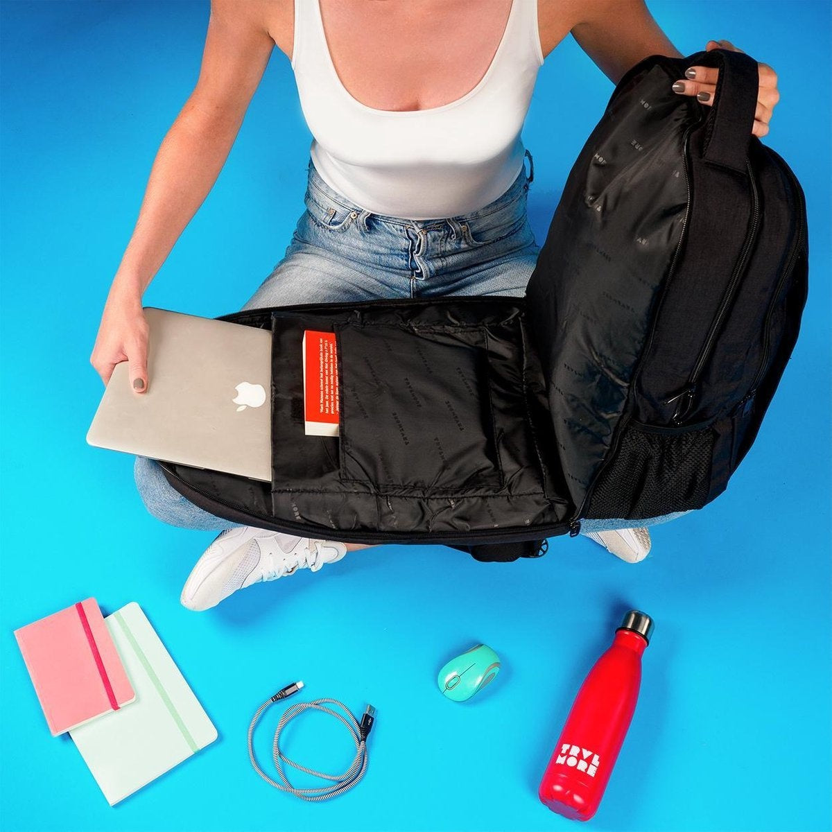 TRVLMORE Rugzak - 36L - 17,3 inch - Laptop Rugtas - Schooltas - Unisex - Spatwaterdicht Zwart
