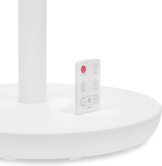 VONROC BREEZE Ventilator - fluisterstille vloerventilator - 88cm - Incl. afstandsbediening - 3 snelheden - zwenkfunctie - 180° kantelbaar - wit