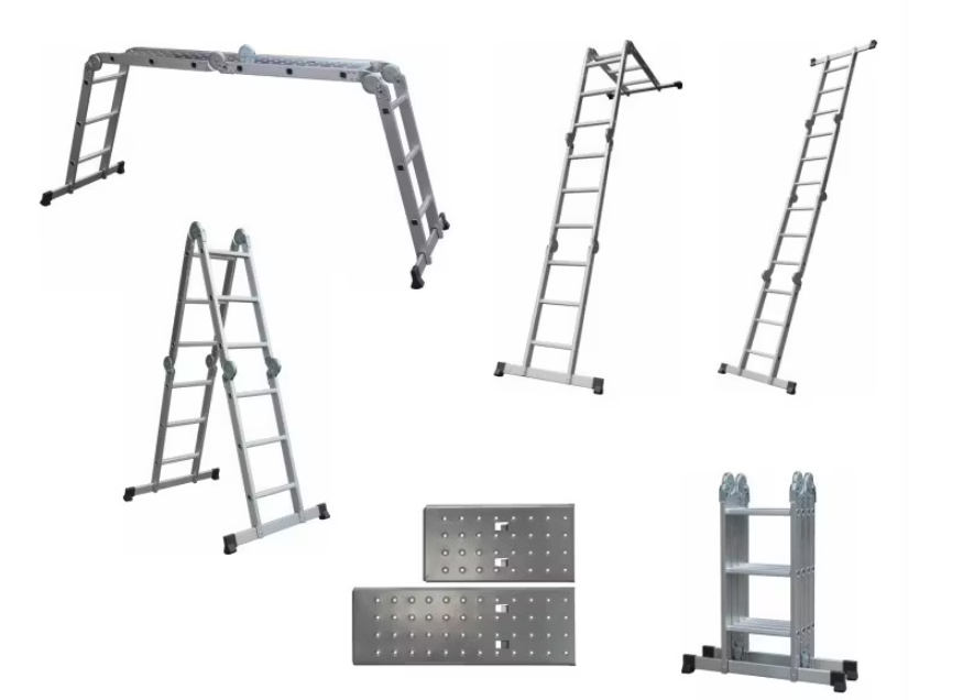 Batavia Aluminium Multifunctionele Ladder 4x3 sporten - Hoogte 165 cm | Werkhoogte 339 cm - Compact 90x33,5x25 cm