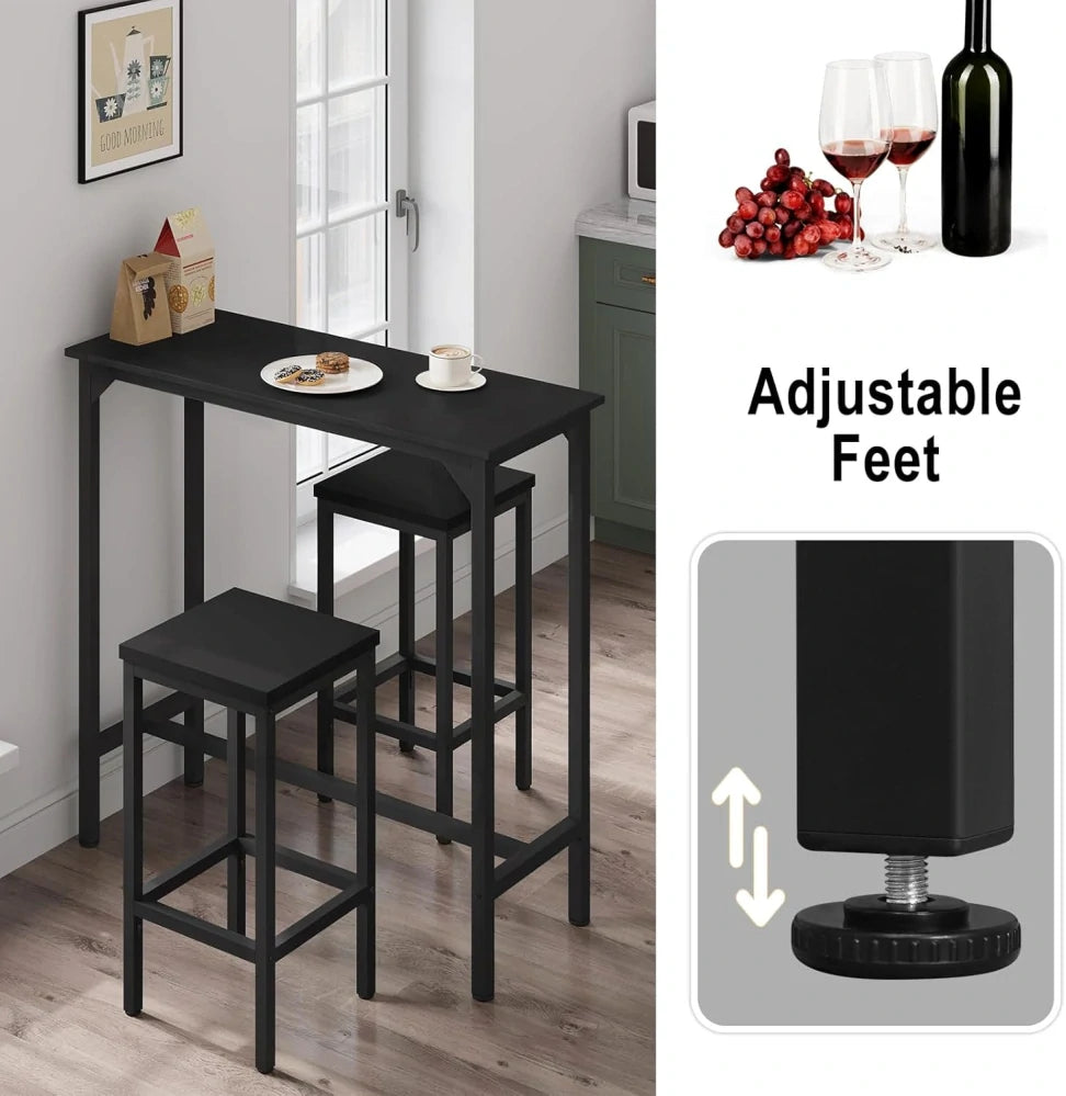 Eugad Bartafel Hoog Consoletafel - Zwart - 100 x 40 x 100 cm