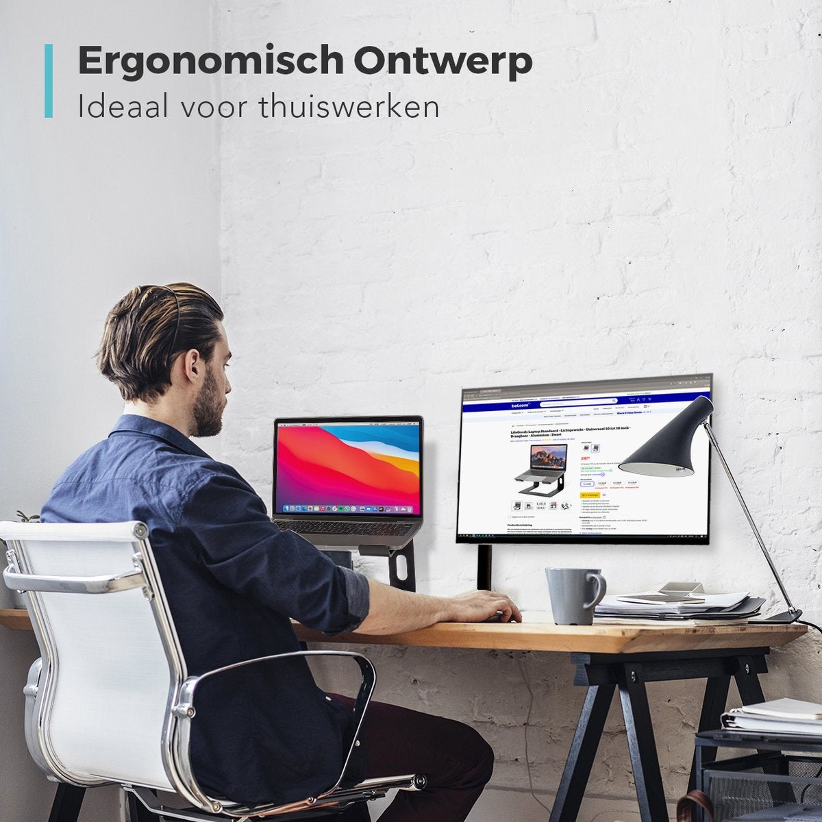 Auronic Monitor Arm - 1 Scherm - 13 tot 32 Inch - Verstelbaar - Staal - Zwart