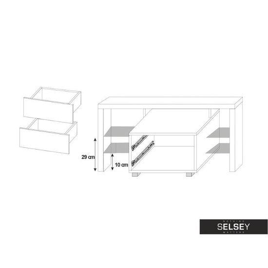 TV meubel TV dressoir Navia high design LED verlichting body wit mat front lades hoogglans grijs