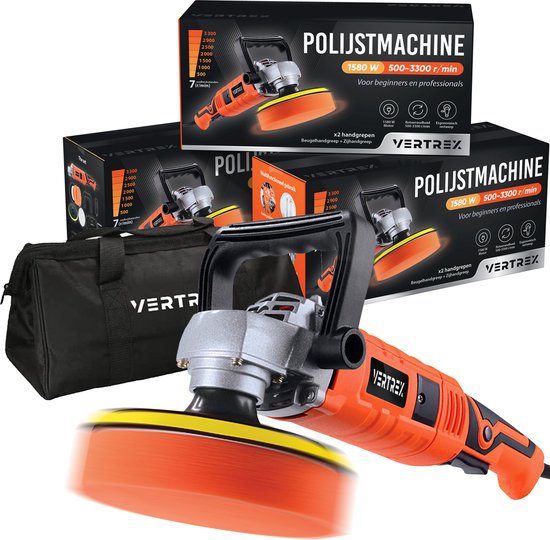 VERTREX Polijstmachine - Poetsmachine Auto - Polijstschijven - Poliermachine - Polijstmachines