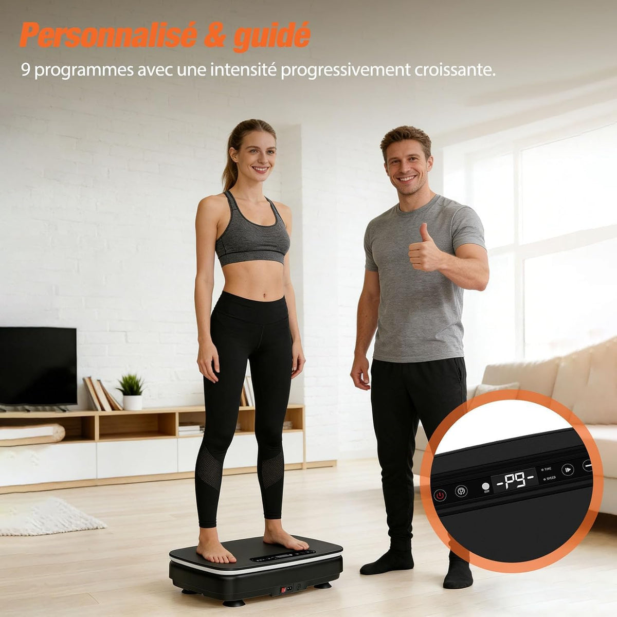 DH FitLife Trilplatform – 99 Snelheidsniveaus, Bluetooth, LED-verlichting en Weerstandsbanden – Zwart