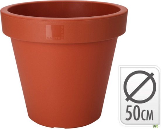 Bloempot ek rond 50cm - terra
