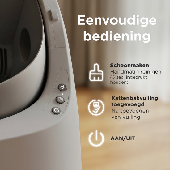 TrevoPet® Automatische Kattenbak - Zelfreinigend & Veilig - Voor Katten tot 12KG - Incl. Mat, 60 Afvalzakjes & Accessoires - 10L Afvalbak - Grijs