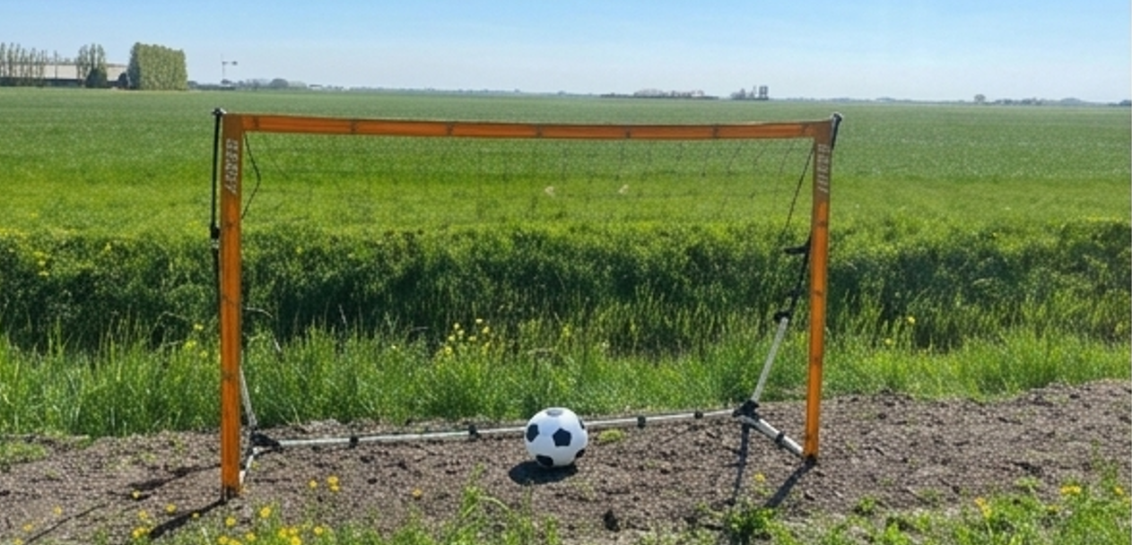 SoBuy Voetbaldoel - Pop-up - 200 x 140 x 55 cm - Oranje