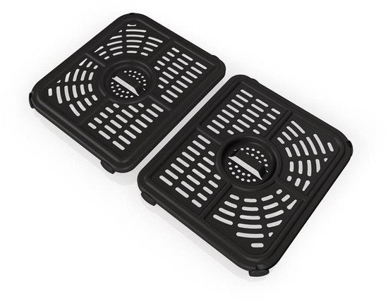 Ninja Foodi FlexDrawer Airfryer, DualZone met verwijderbaar tussenschot, grote lade van 10,4 l, vaatwasserbestendige onderdelen met antiaanbaklaag - Zwart - AF500EU