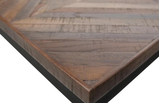 BePureHome Rhombic Eettafel - Hout/Metaal - Naturel - 76 x 180 x 90 cm