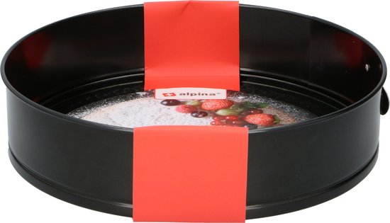 alpina Springvorm - Anti-Aanbaklaag - Metaal - Ø 28 x 6,7 CM - Zwart