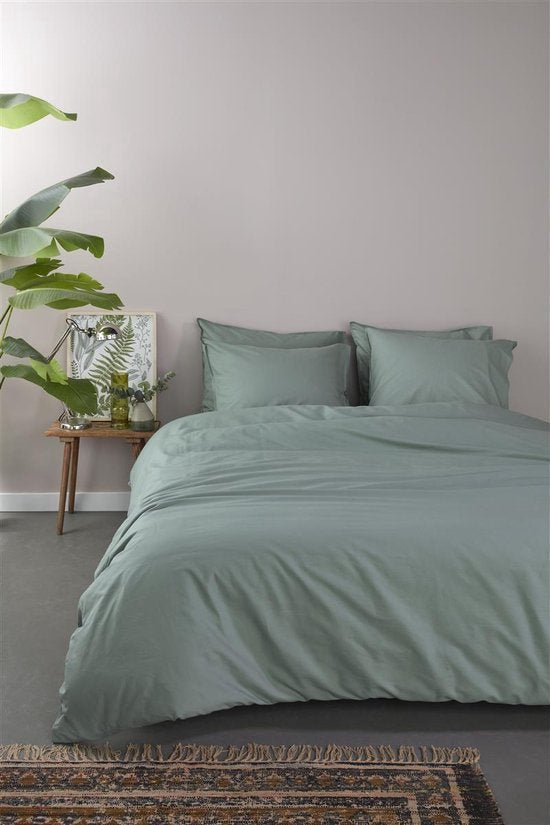 Ambiante Bamboo Uni dekbedovertrek - Lits-Jumeaux - 240x200/220 cm - Groen