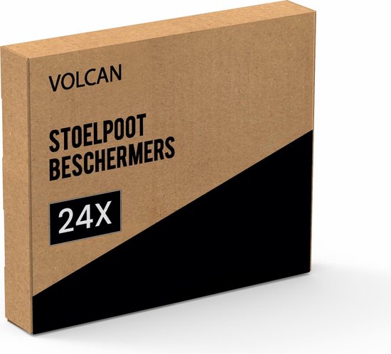 Volcan - Stoelpoot Doppen - 12-16mm - AntiKras Vilt - Stoelpootbeschermers - Stoelpoot Beschermers - Vloerbescherming - 24 Stuks - Rond - Zwart