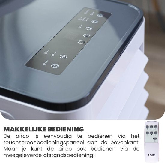 TechnoLife TL-9001 Mobiele Airco - Airconditioning - 9000 BTU - Wit/Zwart