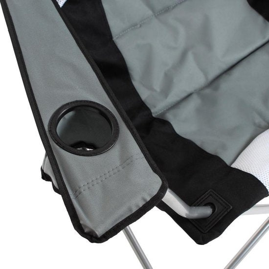 Tectake Stoel Basic Campingstoel - Opklapbaar - Grijs/Zwart