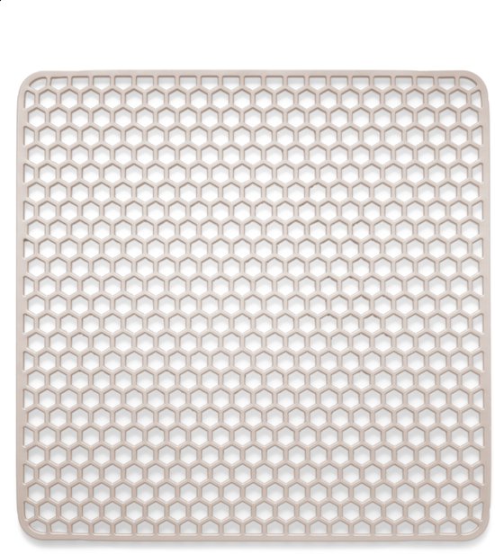 Bodo® Gootsteenmat - Vierkant - Onderzetter - Beige - 34.5 x 34.5 cm