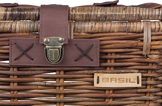 Basil Denton Fietsmand S - Voor - Rotan - Bruin - Small