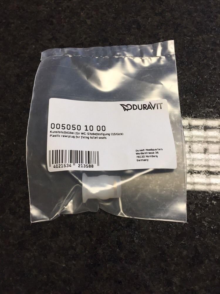 Duravit Pluggen voor wc-brilbevestiging - 2,5 x 2 x 2 cm - Wit/transparant