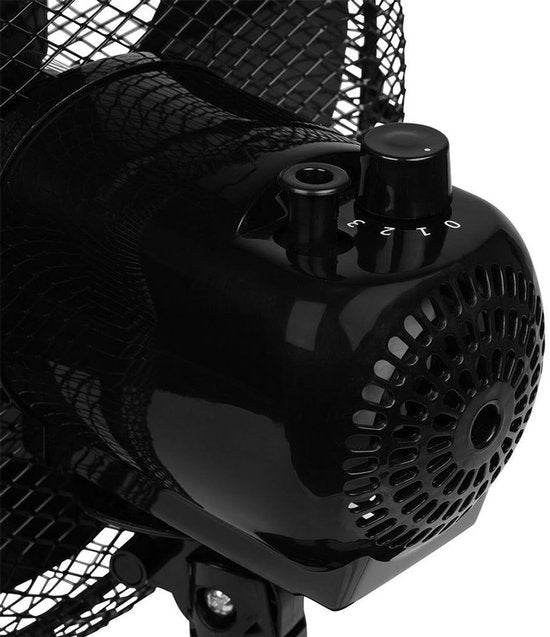 Tafelventilator 30 cm – 3 Snelheden – 85° Oscillatie – Verstelbare Luchtstroom – Tristar VE-5725 – Zwart