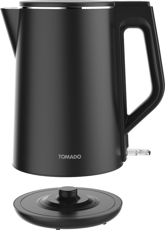 Tomado TWK1708B - Waterkoker - 1,7 liter - Dubbelwandig - 2200 watt - BPA vrij - Matzwart