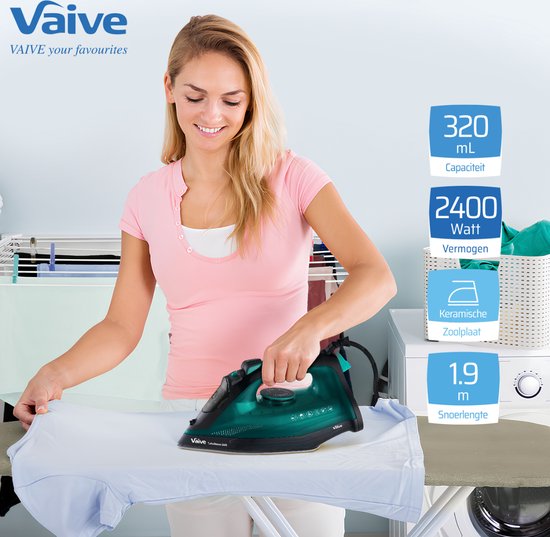VAIVE TurboSteam 2400 Strijkijzer - Stoomstrijkijzer - Iron - stoomstrijkijzers - 2400W - 320 ML Watertank - Stoomstootfunctie