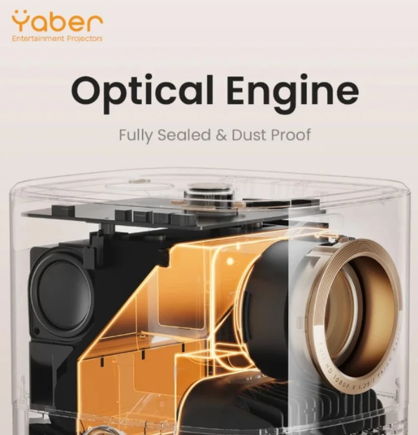 Yaber T2 Plus GTV Draagbare Projector - Native 1080p - Ingebouwde JBL Speakers