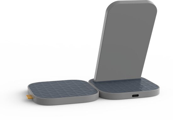 Xtorm 15W iPhone Lader met Oplaadstandaard / Draadloze Oplader iPhone / Wireless Charger - Draadloze Oplader - Geschikt voor iPhone 15 / Apple Lader / iPhone Lader Draadloos - Grijs