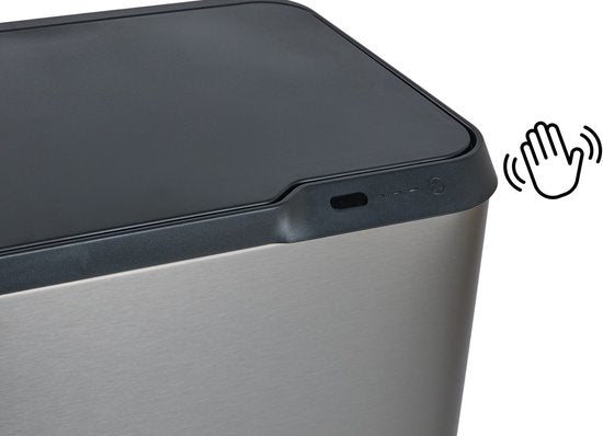 Umuzi Cleaning Prullenbak 63L - Sensor - Metaal Grijs - 30,5x41x78cm