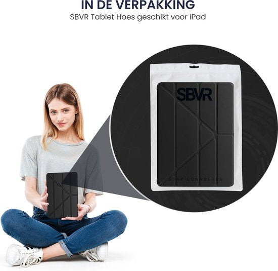 Tablet hoes geschikt voor iPad Pro 11 inch hoes (2024) - M4 - Smart Cover - Zwart